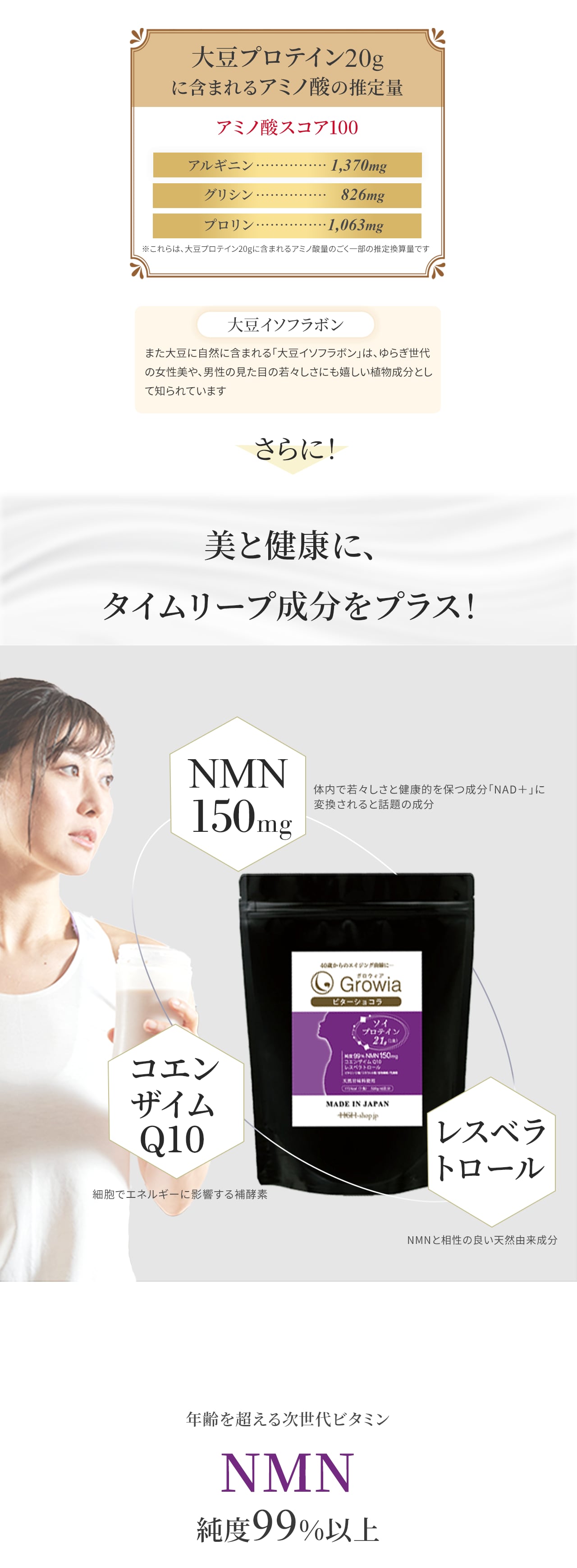 植物プロテイン 21g配合